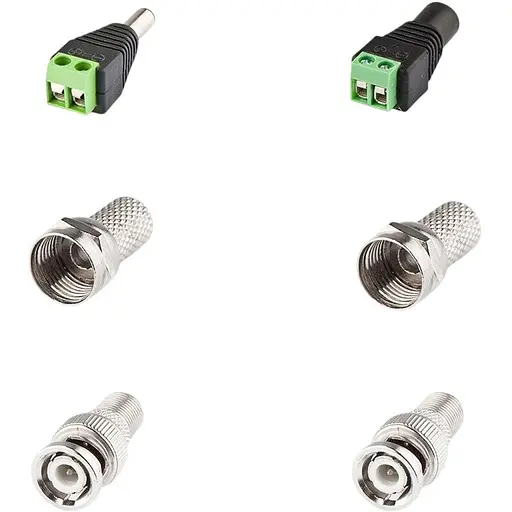 Монтажний комплект для підключення 1 камери коаксіальним кабелем OEM RG 6, RG 59