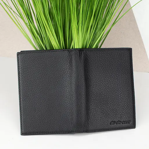 Обложка для паспорта и карт De Esse LC-47043-1 кожаная черная 2 в 1 - фото 4