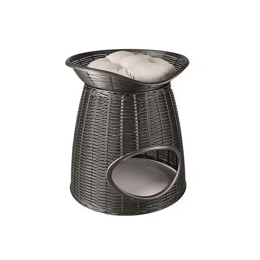 Домик для животных пластиковый PASHA 52x50x46/55h антрацит