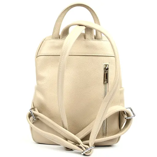 Кожаный женский рюкзак капучино VIRGINIA CONTI 23х30х10 см sum0028639 - фото 2