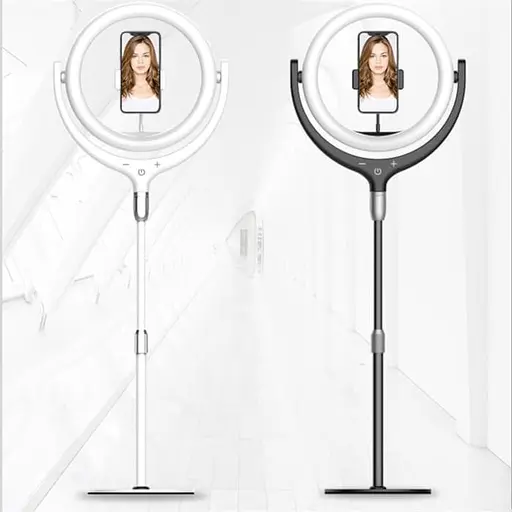 Кільцева LED лампа Puluz SYA00522101B 12" зі штативом, чорна - фото 2