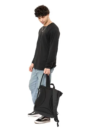 Чоловічий рюкзак Sambag RollTop Milton чорний тканевий 41 х 30 х 16 см (24211065m) - фото 6