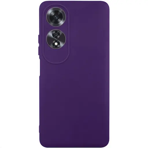 Чохол TPU Getman Liquid Silk Full Camera для Oppo A60 4G Темно фіолетовий / Dark Purple