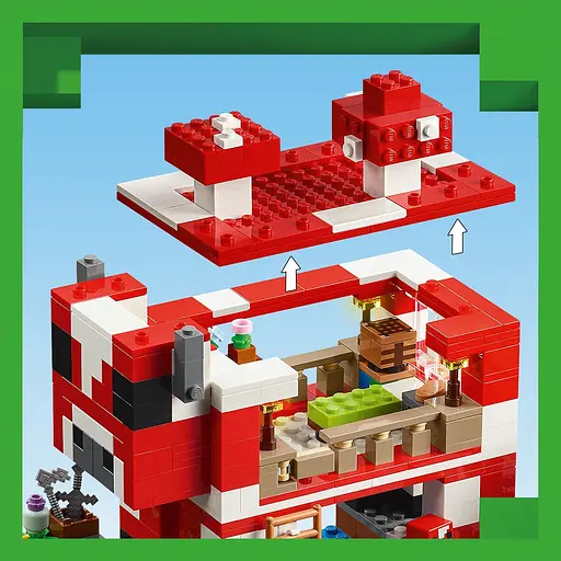 Уценка. Конструктор LEGO Minecraft Грибной дом, 500 деталей (21270) - фото 9