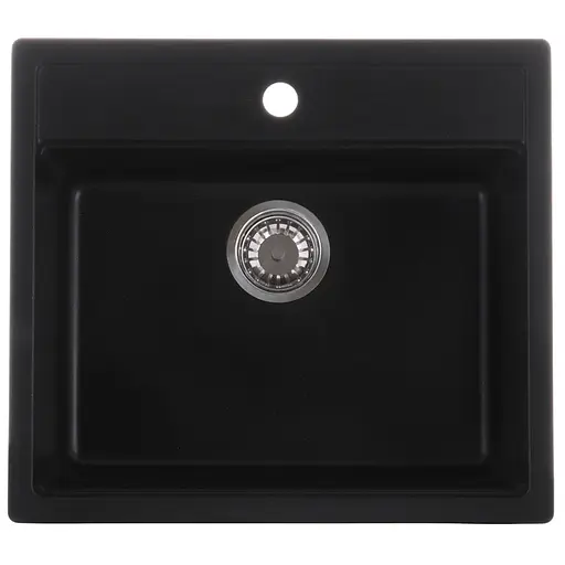 Кухонная мойка Zerix ZS-5751S-14 black металлик ZX4602, Черный матовый - фото 1