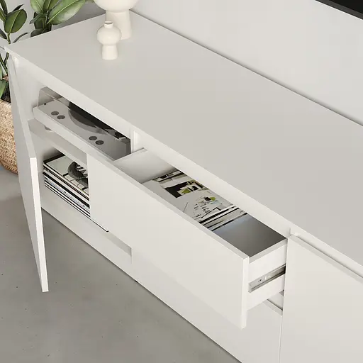 Тумба під телевізор MebelStar Нео 2Ш2Д 150x43x53 см Аляска білий (MBS-1250) - фото 3