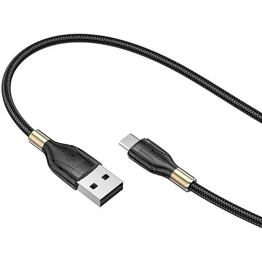 Кабель Hoco U92 Gold collar charging data cable for Micro Чорний