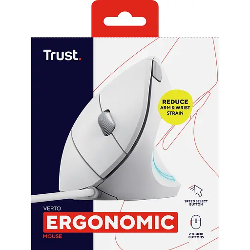 Мышка Trust Verto Ergonomic USB White (25133) - фото 9