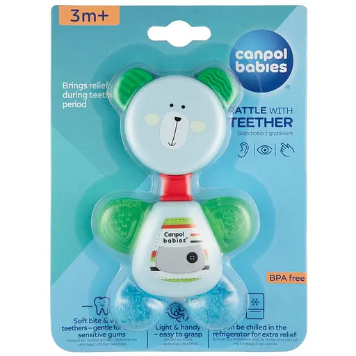 Погремушка-зубогрызка Canpol babies Мишка голубая (56/139_blu) - фото 2