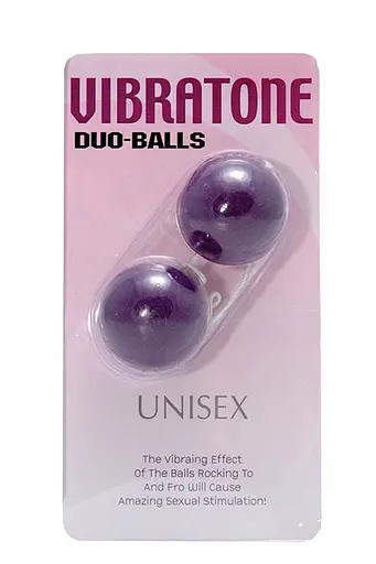 Вагинальные шарики Vibratone Unisex Duo Balls, 3.5 см, фиолетовый - фото 2