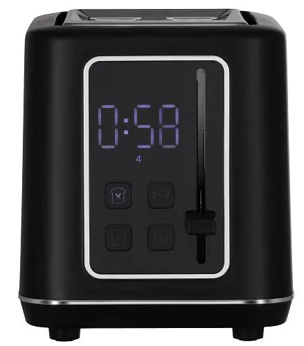 Тостер Ardesto T-K301E, Black, 800W, 2 тоста, 2 отделения, 7 режимов поджаривания, дисплей с индикацией времени приготовления, автоцентрирование, кнопка отмены приготовления, подогрев - фото 5