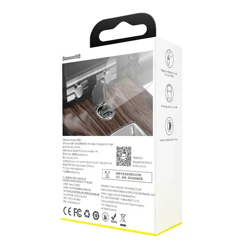 Автомобильное зарядное устройство Baseus Tiny Star Mini Quick Charge Car Charger USB Port 30W серый - фото 3