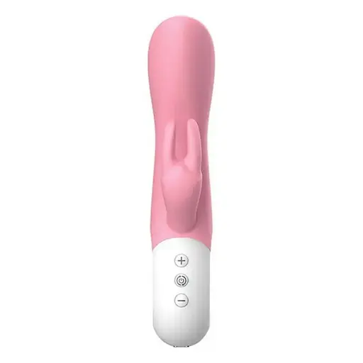 Вібратор-кролик Liebe Pleasure Toys Mighty Rechargeable Rabbit 21.5 см (світло-рожевий) - фото 2
