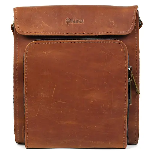 Чоловіча шкіряна сумка через плече TARWA 26х22х6 см sum0025774 - фото 3