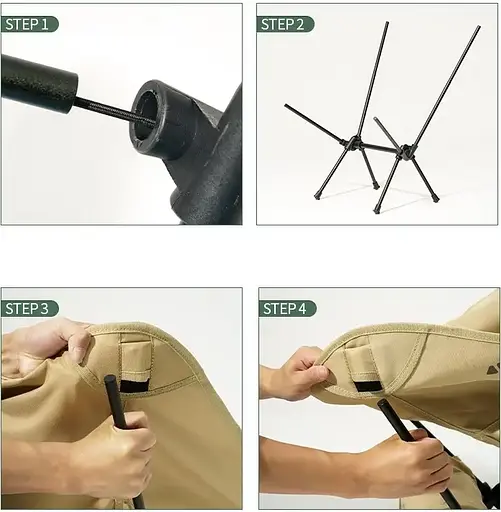 Раскладное кресло Mobi Garden Moon chair NX21665025 до150 кг (Камуфляж) - фото 6