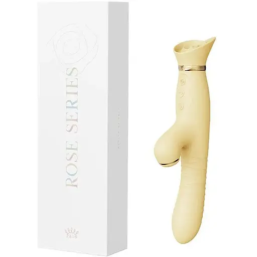 Пульсатор-вибратор с вакуумной стимуляцией клитора Zalo Rose Thruster Lemon Yellow - фото 9