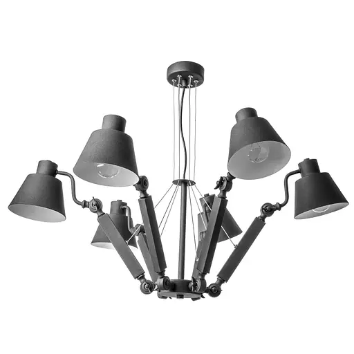 Люстра підвісна Brille павук в зал E27 60W BK (BL-523S/6)