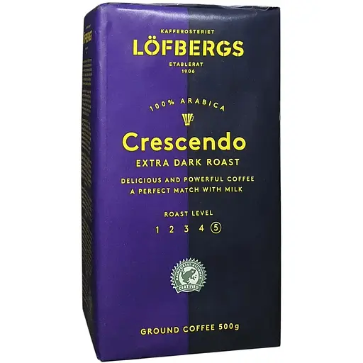 Кофе молотый Lofbergs Crescendo Extra Dark Roast 500 г - фото 1
