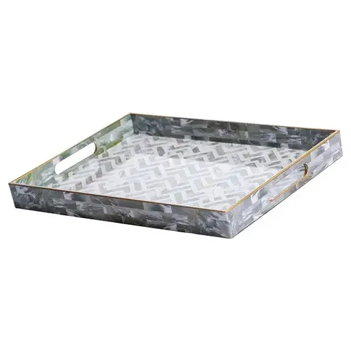 Набір підносів Yiwu HP-HK-16 Mosaic декоративні пластикові 2 шт. - фото 3