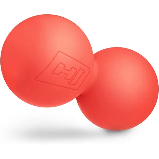 Силиконовый массажный двойной мяч Hop-Sport HS-S063DMB 63 мм красный - фото 2