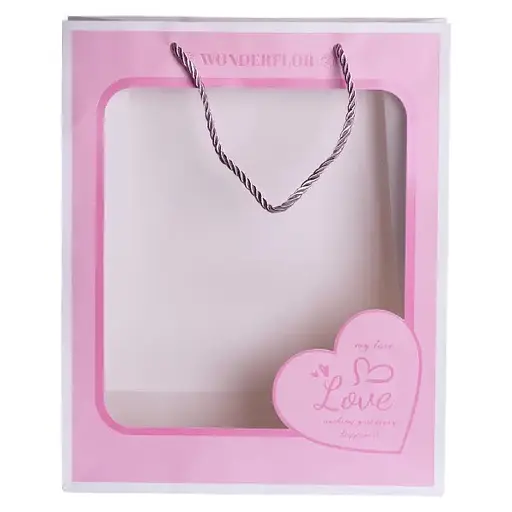 Подарочный пакет Yiwu HP-10359-18 Love 26х10х32 см 12 шт. - фото 14