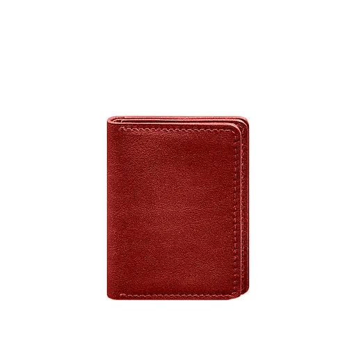 Кожаная обложка для водительского удостоверения, ID и пластиковых карт 2.0 красный - фото 10