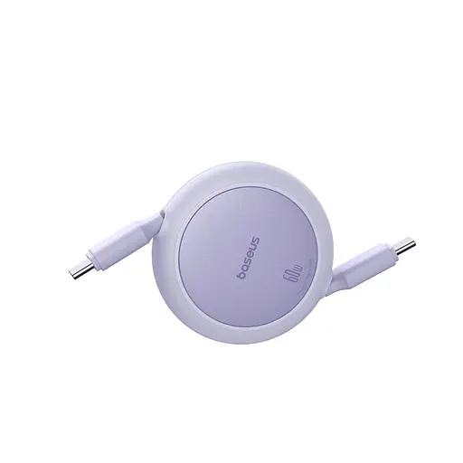 Кабель Baseus Free2Pull Mini Charging Cable USB-C to USB-C 60W 1m Nebula Purple - фото 5