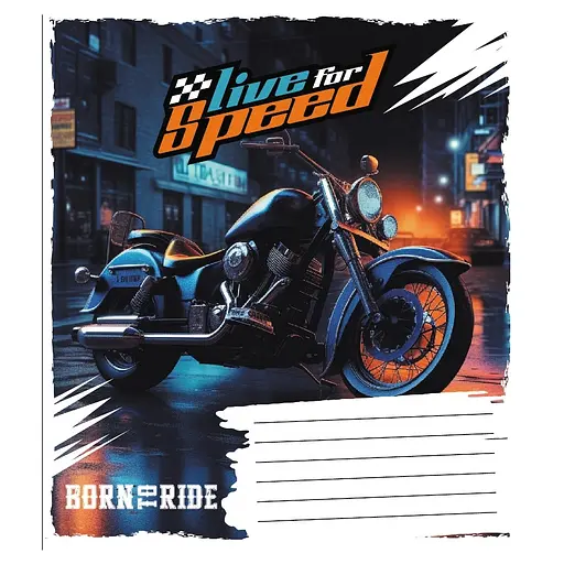 Тетрадь ученическая Жизнь на скорости 024-550283K-4 в клетку, 24 листа