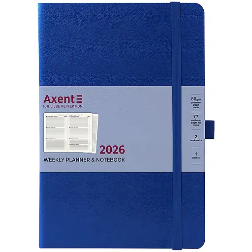 Еженедельник Axent 2026 Grand Strong 195х255 мм синий (8530-26-02-A) - фото 2