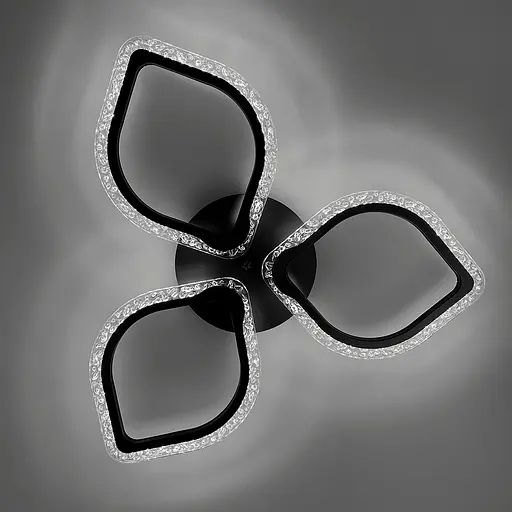 Потолочная LED люстра в черном корпусе на 3 листочка Line.F A 2522/3 - фото 8