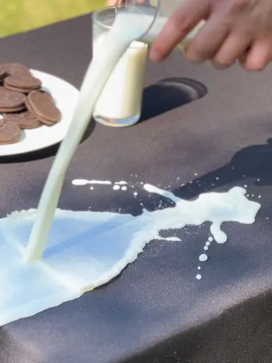 Водовідштовхувальна скатертина Чорний однотон 120х100 см (+ 2 серветки 30х40) - фото 5