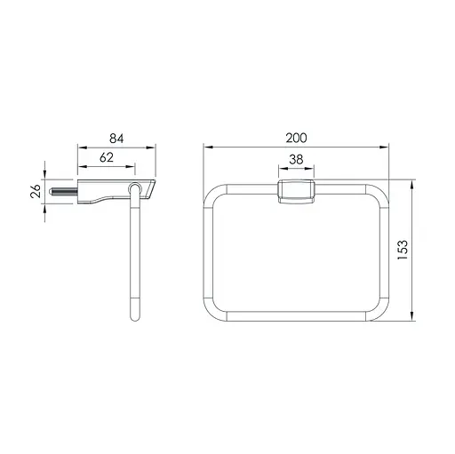 Тримач для рушника Imprese Grafiky чорний нікель ZMK041807280 графіт - фото 2