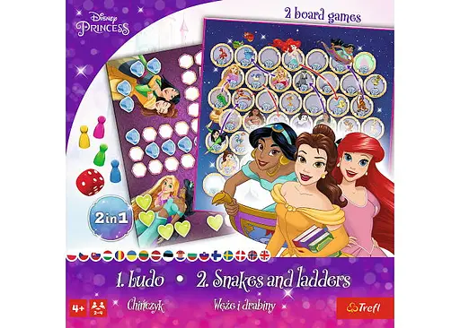 Настольная игра Trefl Лудо 2 в 1. Принцессы Диснея (Ludo 2 in 1: Disney. Princess) (02418) - фото 2