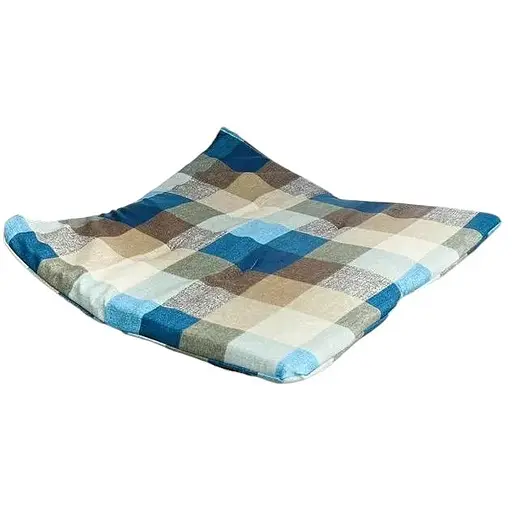 Водоотталкивающая подушка на стул Шахматка синяя (2 шт.)