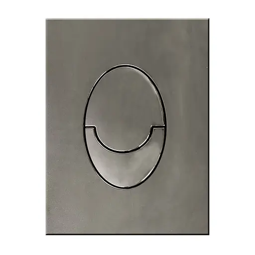 Панель змиву пластикова Koer KT-0606-07 157x198x3mm, кнопка закруглена графіт KR5712, Графит - фото 4