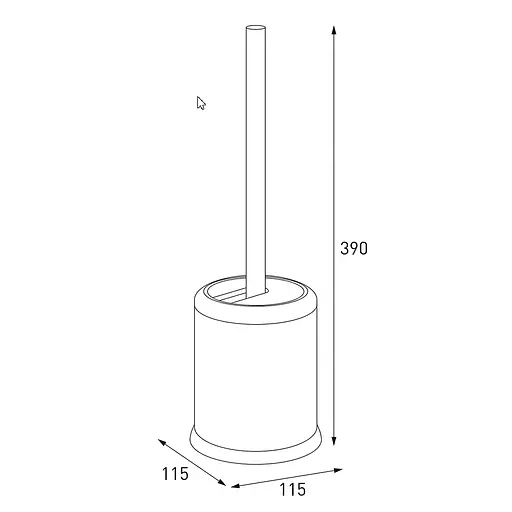 Йоржик для унітазу підлоговий Mixxus Topper-TB0201 white MI7094, Білий матовий - фото 3