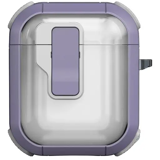 Футляр протиударний Locking Button для навушників Airpods 1/2 Light Purple