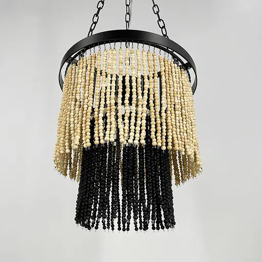 Подвесная люстра из серии "Деревянные бусины" Ø 40 см Line.F MJ 197-400 - фото 3