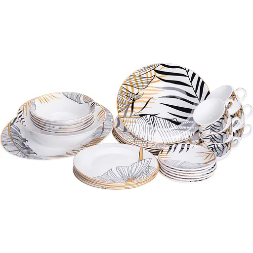 Столовый сервиз Yiwu на 6 персон фарфоровый Palm HP-HK-7 - фото 1