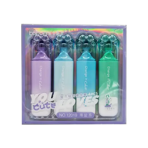 Набір фломастерів 4 кольори Kakumi Котяча лапка 12019-H Вид 2