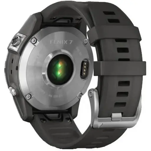 Смарт-годинник Garmin Fenix 7 Silver with Graphite Band (010-02540-00/01) - фото 3