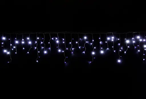 Гірлянда вулична бахрома світлодіодна з мерехтінням на дім Laplandia чорний ПВХ провід 12 м Холодно-Біла (w.02.6B.408.F+)