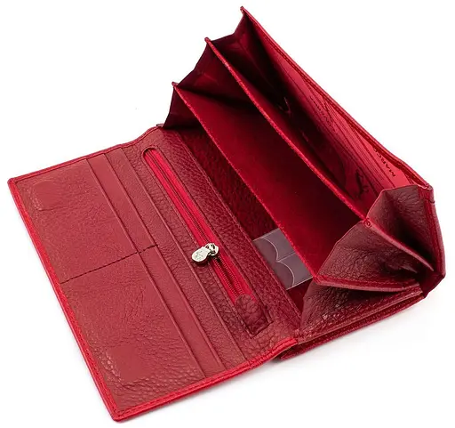 Кожаный женский кошелек Marco Coverna 18.5х9х3 см acs0027542 - фото 7