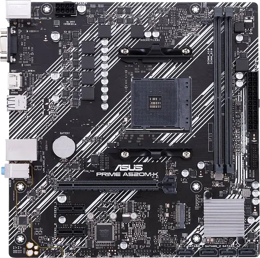 Материнская плата Asus A520-K Prime Socket AM4 (PRIME-A520M-K) Б/У - фото 1