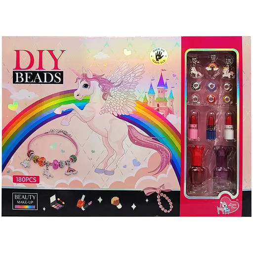 Набор бисера для изготовления креативных аксессуаров Единорог LD6031