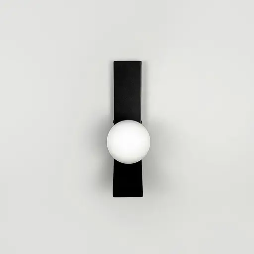 Бра із білим плафоном у чорному корпусі 23 см Line F Арт. WJ55/1 BK - фото 4