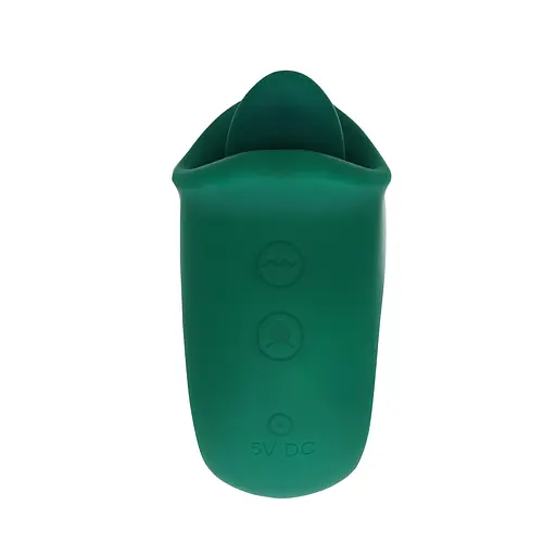 Вібратор для клітора Loveline Licking and Vibrating Clitoral Stimulator зелений - фото 5