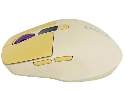 Миша Canyon MW-26 LCD Silent Dual Mode Wireless Yellow (CNS-CMSW26Y) - фото 5