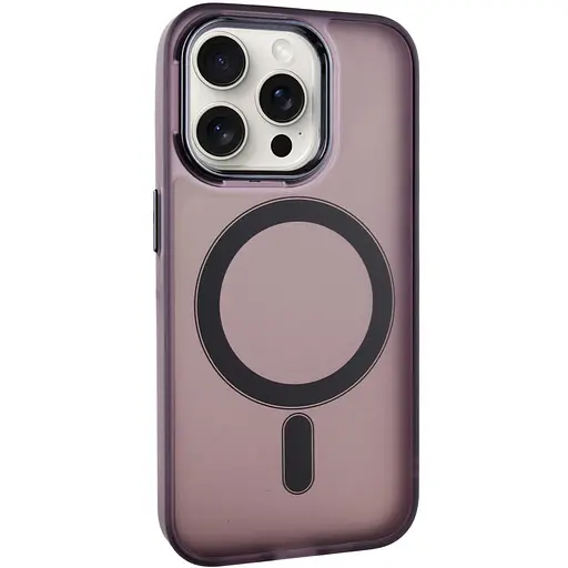 Чохол Epik TPU+PC Lily with MagSafe для Apple iPhone 13 Pro Max 6.7 Dark Purple - фото 1