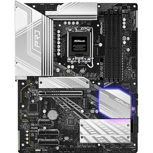 Материнская плата AsRock Z890 PRO RS (1851/Z890, 4xDDR5, PCIex16, HDMI/DP/TB4, 4xSATA, 4xM.2, 2.5Glan, 7.1c, ATX) - фото 6